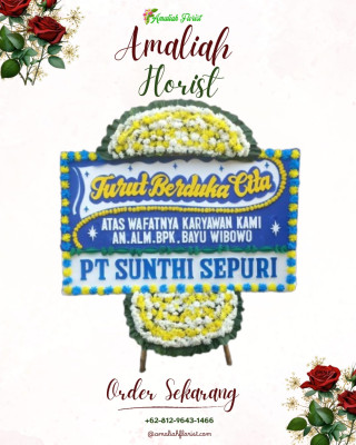 Papan Bunga Duka di Taas